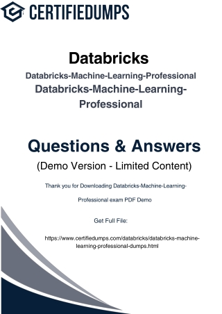 Pass the Databricks Machine Learning Professional Exam with Confidence in 2025
