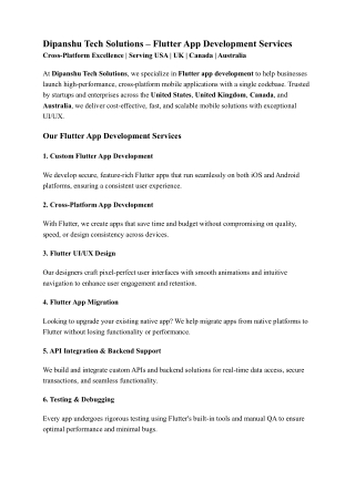Flutter App Development
