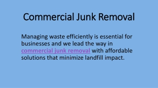 Commercial Junk Removal
