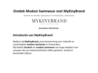 Ontdek Modest Swimwear met MyKinyBrand