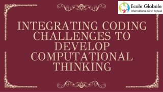 Integrating Coding Challenges to Develop Computational Thinking