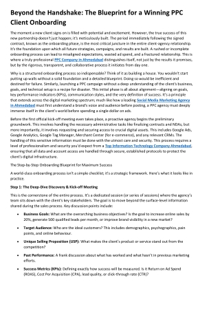 Beyond the Handshake The Blueprint for a Winning PPC Client Onboarding