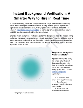 Instant Background Verification_ A Smarter Way to Hire in Real Time
