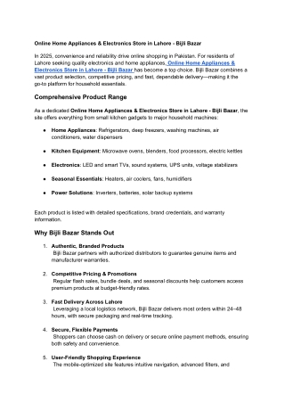 Online Home Appliances & Electronics Store in Lahore - Bijli Bazar (14)