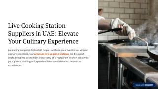 Live Cooking Station Suppliers in UAE