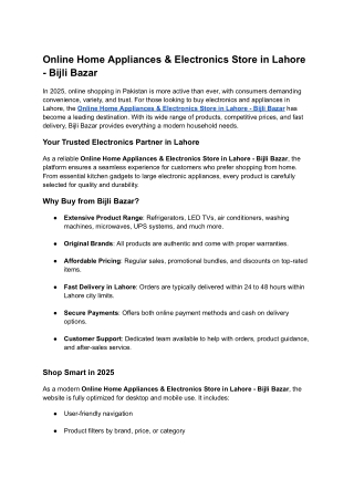 Online Home Appliances & Electronics Store in Lahore - Bijli Bazar (11)