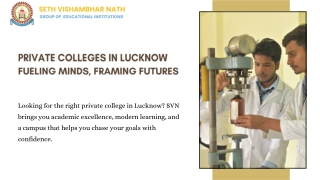SVN – One of the Most Trusted Private Colleges in Lucknow