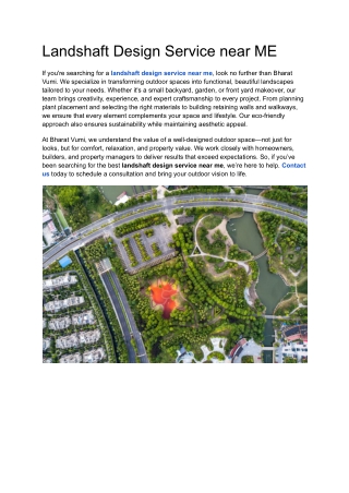 Landshaft Design Service near ME