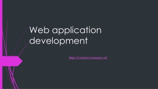 Web application development