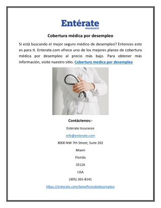 Cobertura médica por desempleo