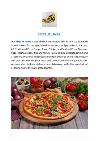 Pizza at home | Best Pizza in Para Vista | Delivery | Takeaway