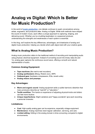 Analog vs Digital_ Which Is Better for Music Production