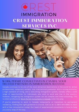 Work Permit Consultants in Canada: Your Trusted Partners in Immigration Success