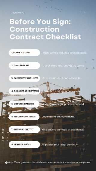 Before You Sign Construction Contract Checklist