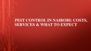 Pest Control in Nairobi
