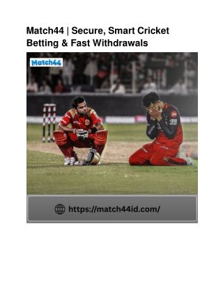 Match44 | Bet Smart on Cricket with Instant & Secure Payouts