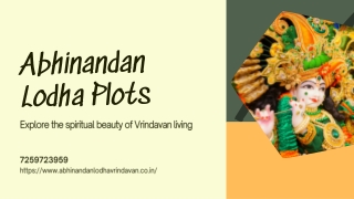 Presentation - Abhinandan Lodha Plots