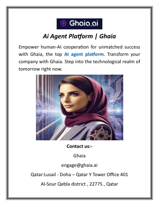 Ai Agent Platform | Ghaia