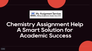 Chemistry Assignment Help: A Smart Solution for Academic Success