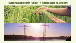 Rural Development in Punjab – A Mission Close to My Heart