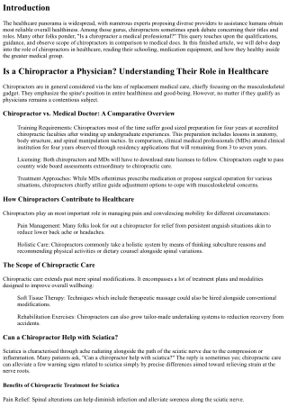 Is a Chiropractor a Physician? Understanding Their Role in Healthcare