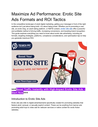 Maximize Ad Performance_ Erotic Site Ads Formats and ROI Tactics