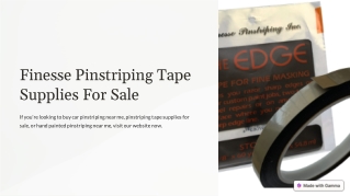 Vinyl Striping Tape