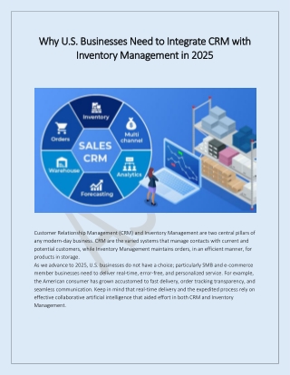 Why U.S. Businesses Need to Integrate CRM with Inventory Management in 2025