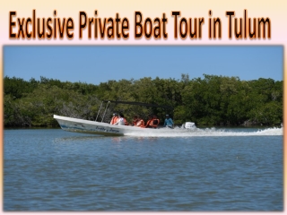 Exclusive Private Boat Tour in Tulum