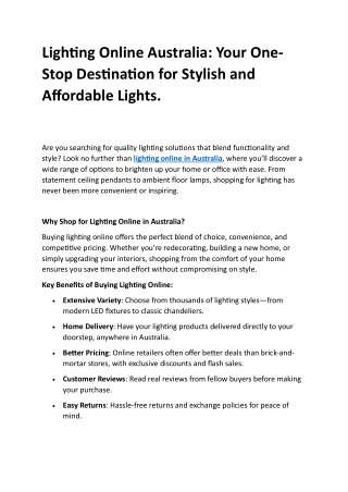 lighting-online-australia