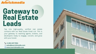 Real Estate Email List | 100% Verified Realtor Email Database