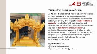 Temple For Home in Australia