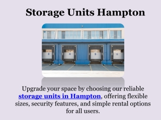 Storage Units Hampton