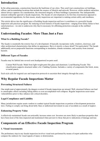 Beyond Aesthetics: Why Regular Facade Inspections Are Crucial for Building Safet