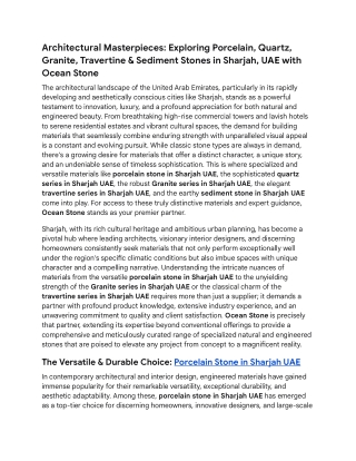 Architectural Masterpieces in UAE with Ocean Stone