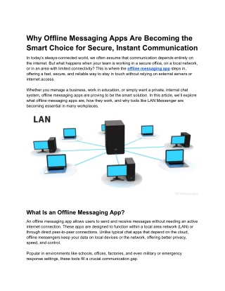 Why Offline Messaging Apps Are Becoming the Smart Choice for Secure, Instant Communication