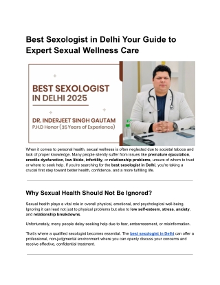 Best sexologist in delhi