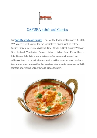 Safura kebab and Curries Cardiff Menu | Takeaway | Dine-in
