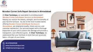 Wooden Corner Sofa Repair Services in Ahmedabad
