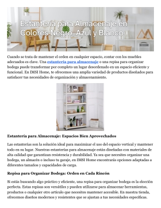 Estanteria para almacenaje