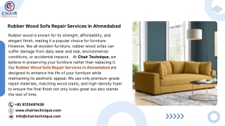Rubber Wood Sofa Repair Services in Ahmedabad