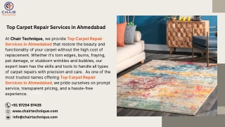 Top Carpet Repair Services in Ahmedabad