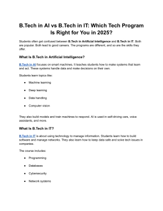 B.Tech in AI vs B.Tech in IT_ Which Tech Program Is Right for You in 2025_
