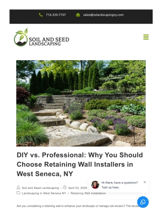 DIY vs. Professional: Why Should Choose Retaining Wall Installers West Seneca