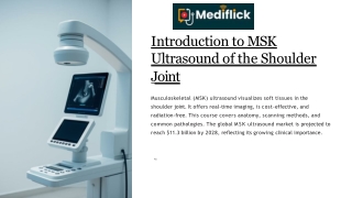 Shoulder Joint Ultrasound Course