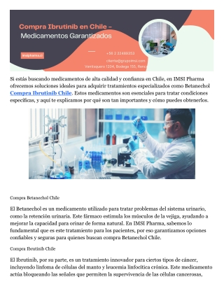 Compra Ibrutinib Chile