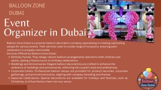 Balloon Zone Dubai – Creative Balloon Decorations for Every Occasion