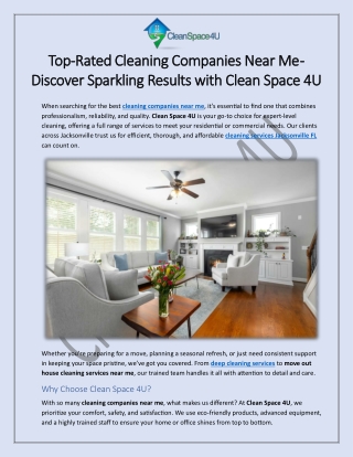 cleaning companies near me
