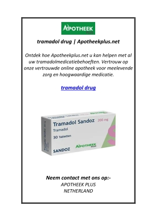 tramadol drug | Apotheekplus.net