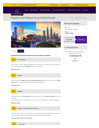 Europeankonnect Singapore and Malaysia Group Holiday Package